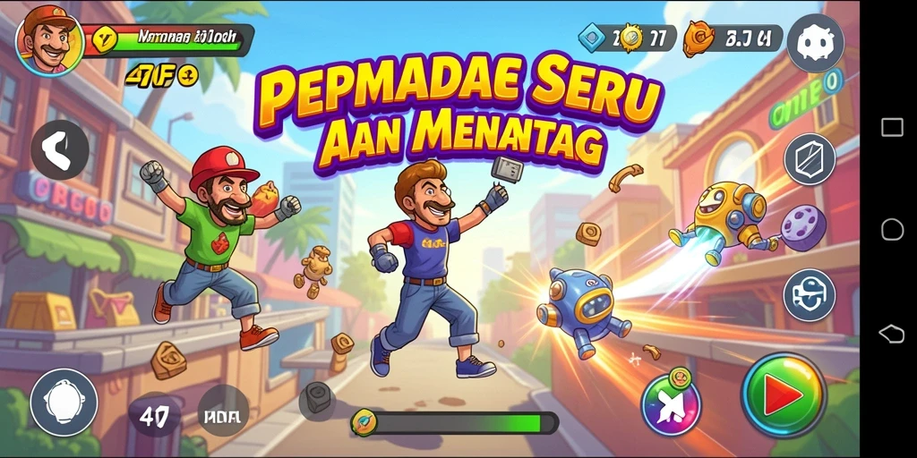 Tampilan gameplay seru di 47F dengan aksi dinamis.
