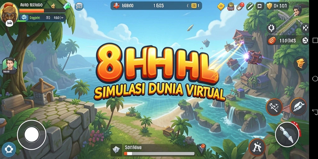 Screenshot menunjukkan aksi seru dalam game simulasi 8HHH.
