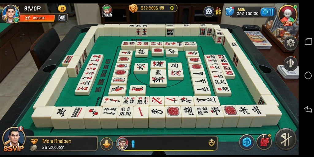 Gameplay seru di 8SVIP dengan tantangan Mahjong.