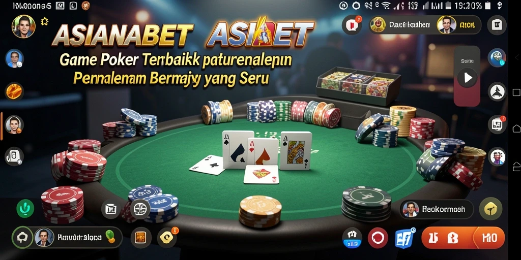 Tampilan seru gameplay Poker di ASIANABET dengan berbagai fitur menarik.