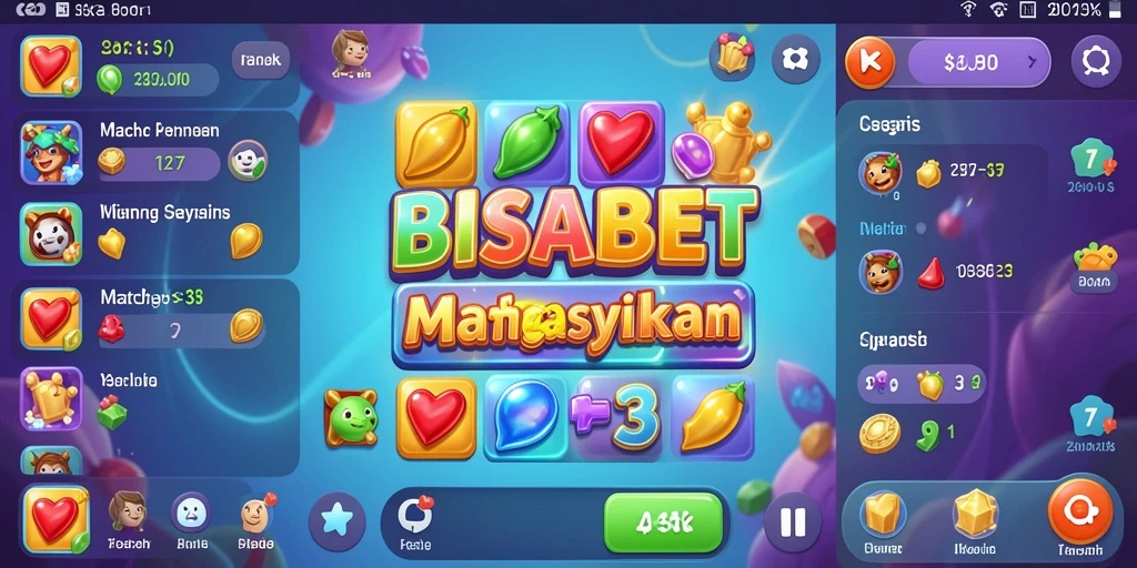 Tampilan gameplay <strong>BISABET</strong> yang penuh warna dan menantang.