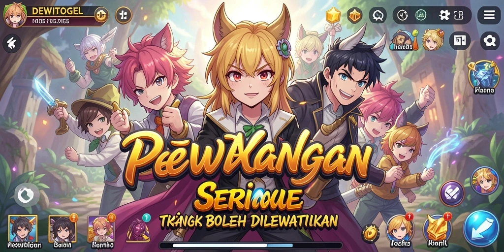 Tampilan gameplay menarik DEWITOGEL dengan karakter anime yang hidup.