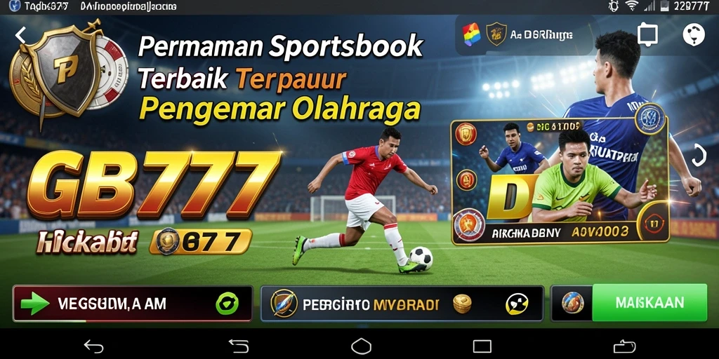 Screenshot GB777 menampilkan tampilan antarmuka taruhan olahraga yang menarik.