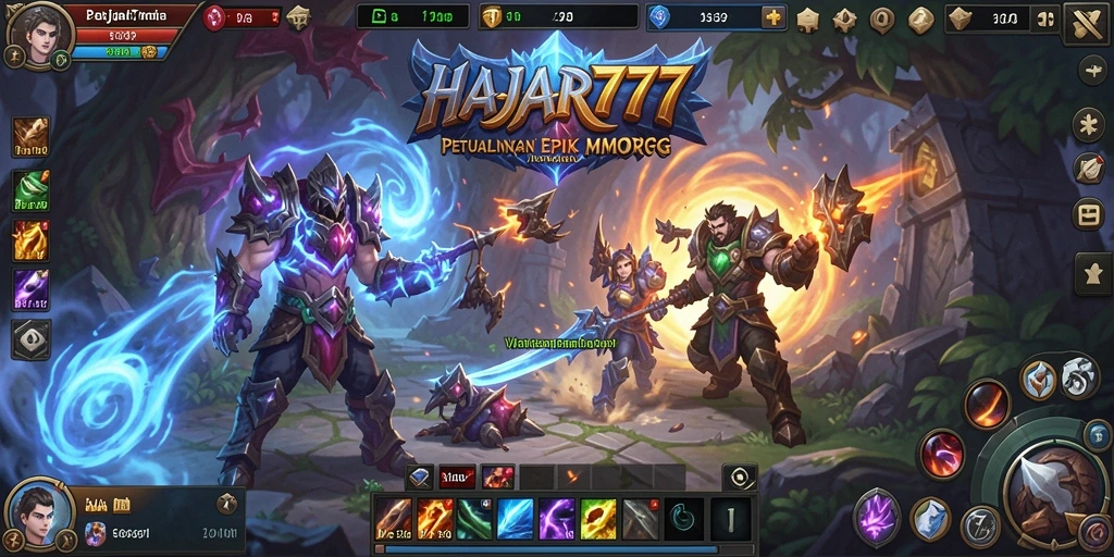Tampilan gameplay seru di dunia MMORPG HAJAR777.