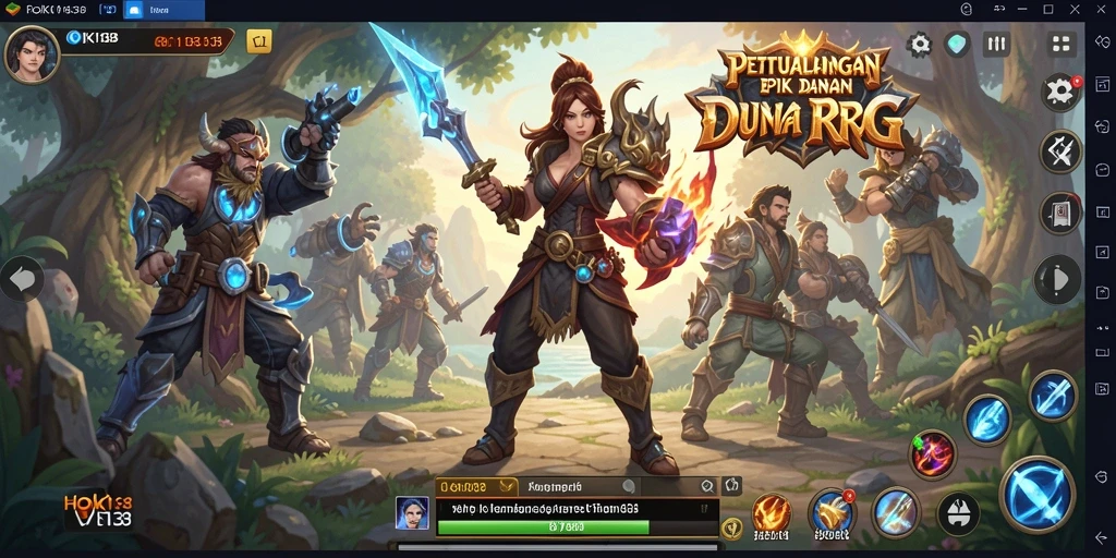 Screenshot HOKI138 menampilkan pertarungan epik dalam dunia RPG yang menakjubkan.