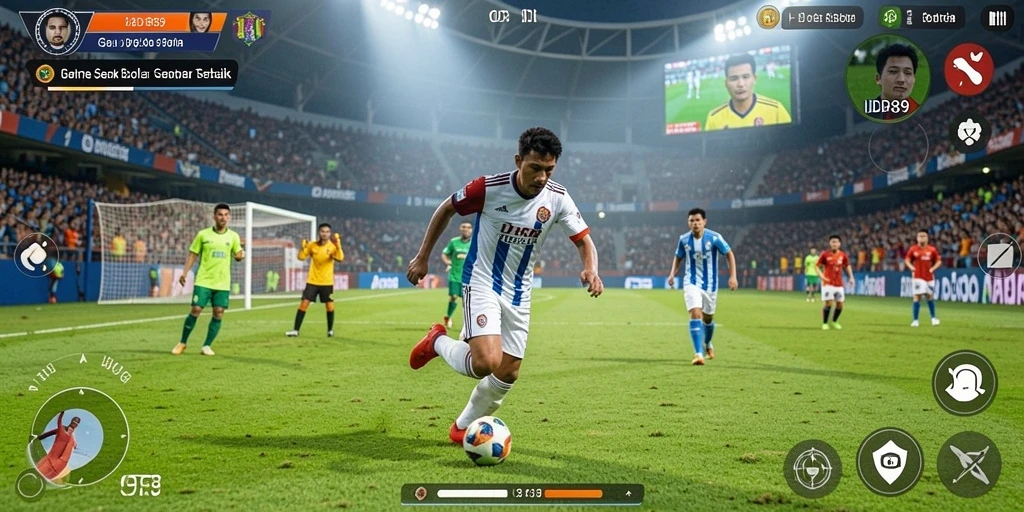 Tangkapan layar IDR89 menampilkan aksi mendebarkan dalam permainan sepak bola.