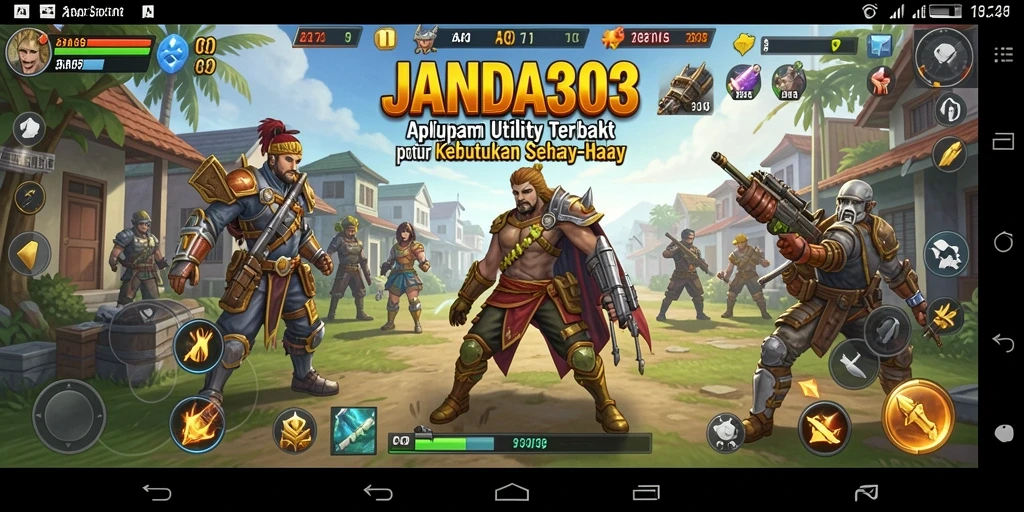Tampilan antarmuka utama <strong>JANDA303</strong> yang menampilkan fitur-fitur Utility.
