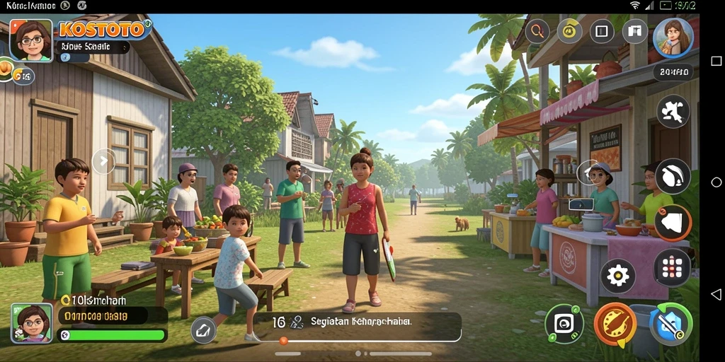 Screenshot KOSTOTO menampilkan gameplay menarik dengan tantangan simulasi kehidupan.