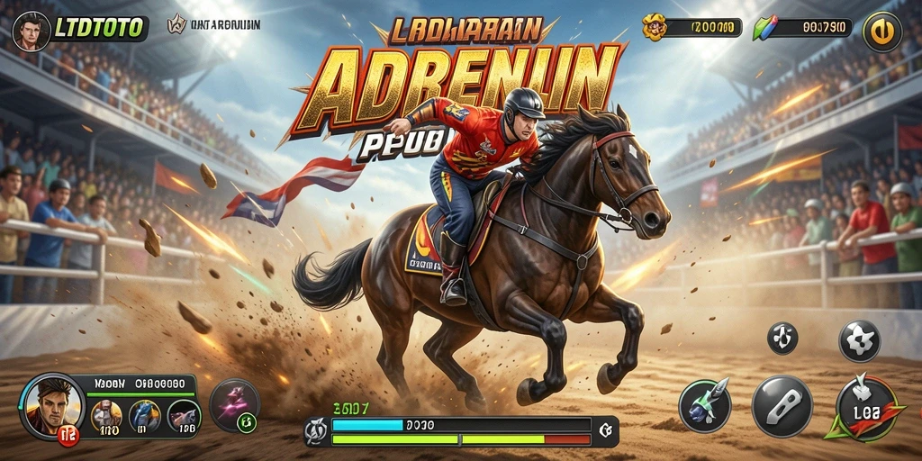 Grafis memukau dari gameplay LTDTOTO yang penuh aksi balapan.