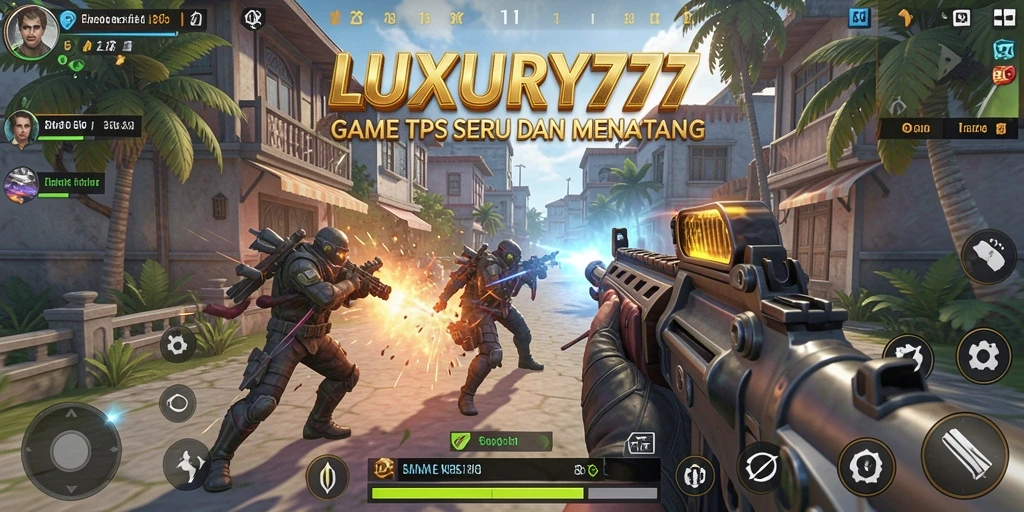 Screenshot LUXURY777 menampilkan aksi pertempuran yang mendebarkan.