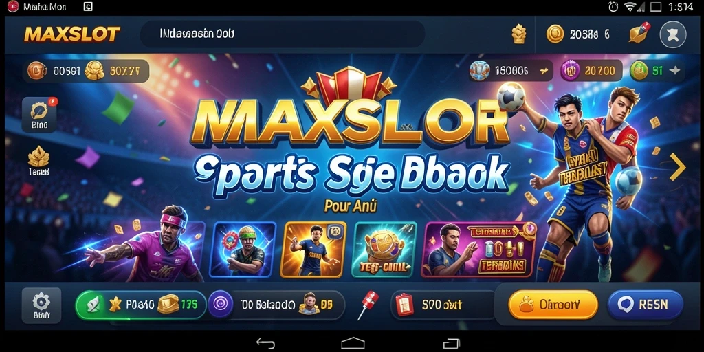 Screenshot gameplay MAXSLOT yang menampilkan aksi taruhan olahraga.