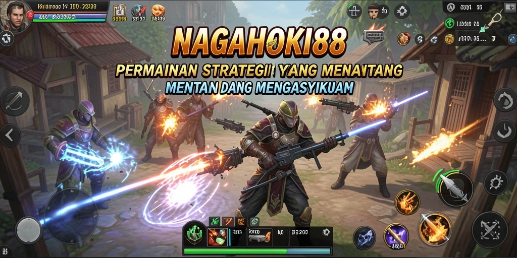 Screenshot gameplay NAGAHOKI88 dengan aksi strategi yang intens.