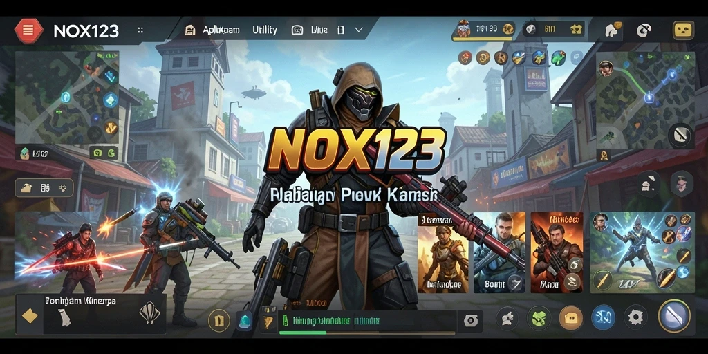 Tampilan utama aplikasi NOX123 yang menunjukkan fitur optimasi.
