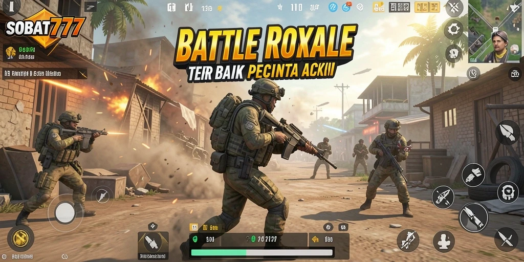 Tangkapan layar dari gameplay seru SOBAT777 dalam pertempuran Battle Royale.