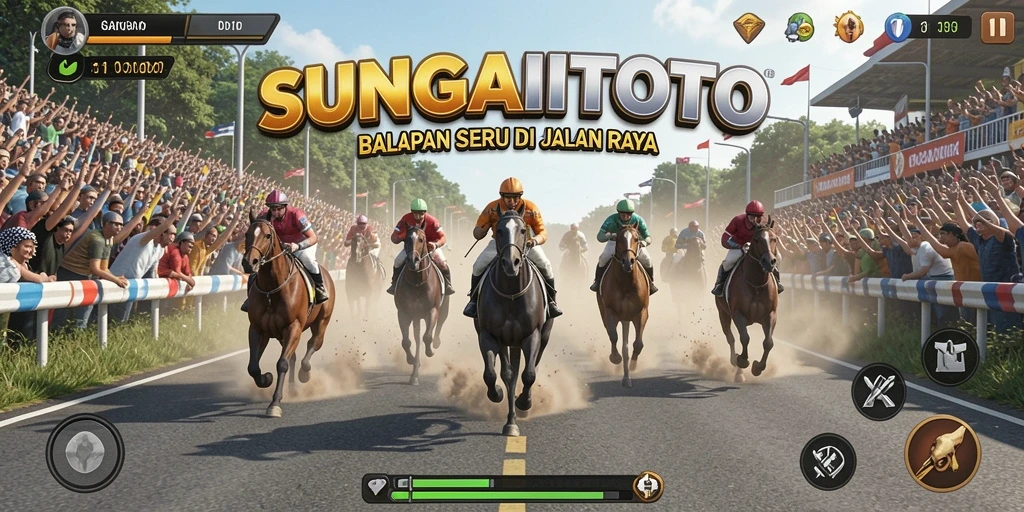 Tampilan gameplay SUNGAITOTO yang mendebarkan saat balapan.