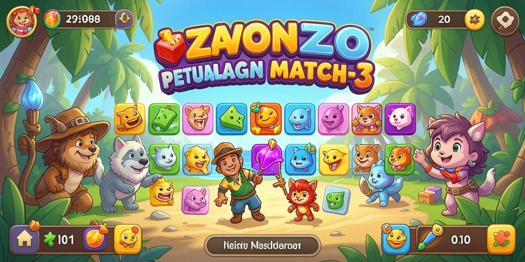 Gameplay menarik dari ZAVONZO dalam genre Match-3.